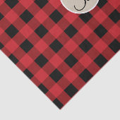 レッドブラックプライド市松模様にモノグラム素朴イニシャル 薄葉紙 (詳細)