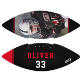 レッドブラックプレイヤーの名前番号写真 アメリカンフットボール (パネル)