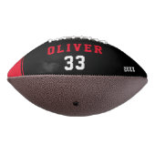 レッドブラックプレイヤーの名前番号写真 アメリカンフットボール (回転270)