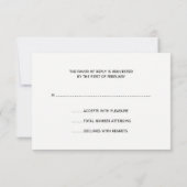 レッドブラックホッケーバー（ユダヤ教の）バル・ミツバーRSVP 出欠カード (裏面)