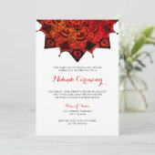 レッドブラックマンダラメーンディ結婚セレモニー 招待状