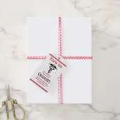 レッドブラックメディカルスクールカスタム卒業パーティー ギフトタグ (より糸付き)