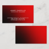 レッドブラックモダンプロフェッショナルパーソナルシンプル 名刺 (正面/裏面)