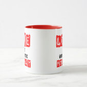 レッドブラックラブイズイヤーラウンドホリデイタイポグラフィ マグカップ (中央)