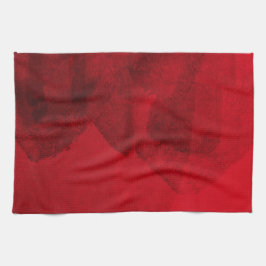 レッドブラックラブモダン抽象芸術絵画のデザインアート キッチンタオル