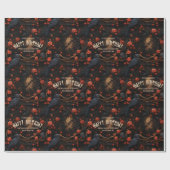 レッドブラックラヴェンズレッドローゼダークロマンティックゴシック ラッピングペーパー (フラット)