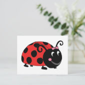 レッドブラックレディバグ ポストカード (スタンド正面)