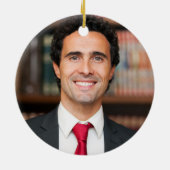 レッドブラックロースクール卒業カスタムクリスマス セラミックオーナメント (裏面)