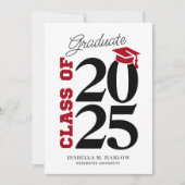 レッドブラック大学卒業 案内状 (正面)