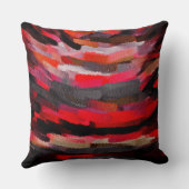 レッドブラック抽象芸術絵画ズ クッション (裏面)