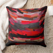 レッドブラック抽象芸術絵画ズ クッション (ブランケット)