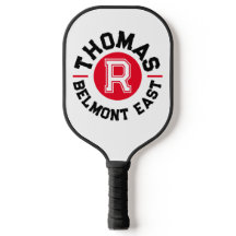 レッドブラック文字スカスタムポーツモノグラムの名前とチーム