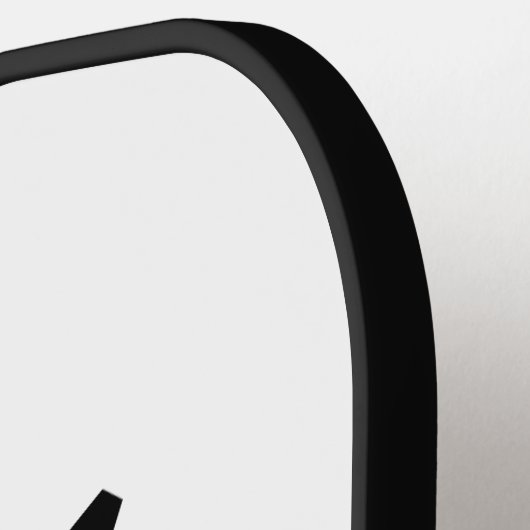 レッドブラック文字スカスタムポーツモノグラムの名前とチーム ピックルボールラケット (左詳細)