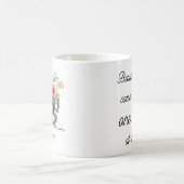 レッドブラック裁縫マシン引用文フローラクリエイティブ コーヒーマグカップ (中央)