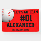 レッドブラック野球チーム 横断幕 (横)