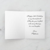 レッドブラック金ゴールドの個人用設定Leopard印刷誕生日 カード (内部)