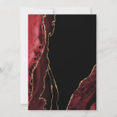 レッドブラック金ゴールドアゲートサプライズ80誕生日 招待状 (裏面)