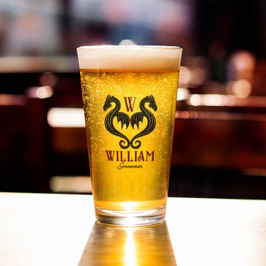 レッドブラック金ゴールドドラゴンモノグラム結婚ファンタジー タンブラーグラス