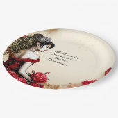 レッドブラック金ゴールドバラクインセアニラドレスカスタム ペーパープレート (アングル)