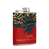 レッドブラック金ゴールドヒョウ印刷バチェロレッテ フラスク (右)