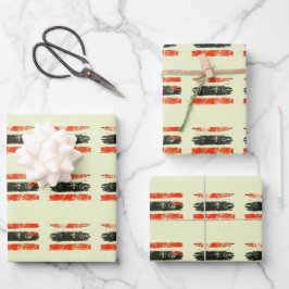 レッドブラック金ゴールド動揺して強度と伝統 ラッピングペーパーシート