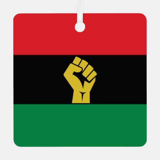 レッドブラック+グリーンオーナメント メタルオーナメント (正面)