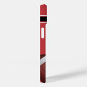 レッドブラック&ホワイトストライプサッカージャージー Case-Mate iPhoneケース (裏面 / 右)