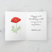 レッドブラック&ホワイトZizzzagシェブロン21歳の誕生日 カード (内部)