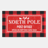 レッドブラックfrom北極サンタクロース 長方形シール (正面)