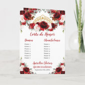 レッドブラッシュフローラルゴールドキンチェニェラのイベントの順序 プログラム (裏面)