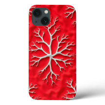 レッドブランチアートiPhoneケース エンボス加工デザイン