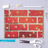 レッドブリック&グリッターホリデーパーティーグモダンラムシック 薄葉紙 (クラフト)