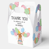 レッドブリュッセルグリフォン犬の誕生日パーティー フェイバーボックス (オープン)