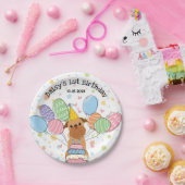 レッドブリュッセルグリフォン犬の誕生日パーティー ペーパープレート (パーティー)