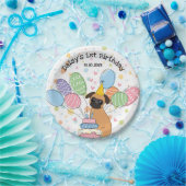 レッドブリュッセルグリフォン犬の誕生日パーティー ペーパープレート (パーティー)