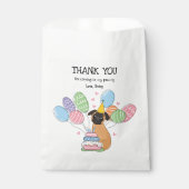 レッドブリュッセルグリフォン誕生日パーティー フェイバーバッグ (正面)