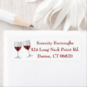 レッドブルガンディワインシャンパングラス ラベル (インサイチュ)