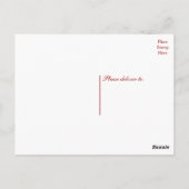 レッドブルゴーニュありがとうワイングラス結婚ズ ポストカード (裏面)