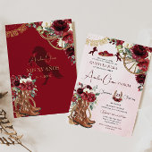 レッドブルゴーニュフローラシャーロウェスタンキンセアニェラ 招待状