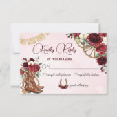 レッドブルゴーニュフローラシャーロウエストキンセアニラ応答 出欠カード (正面)