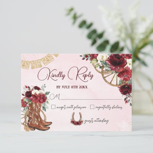 レッドブルゴーニュフローラシャーロウエストキンセアニラ応答 出欠カード (スタンド正面)