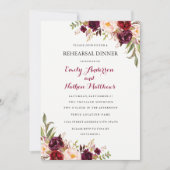 レッドブルゴーニュフローラ秋リハーサルディナーカード 招待状 (正面)