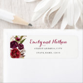 レッドブルゴーニュフローラ秋差出人住所ラベル ラベル (インサイチュ)