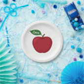 レッドブルゴーニュ素朴ーアップル田舎の結婚式パーティー ペーパープレート (パーティー)