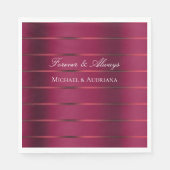 レッドブルゴーニュ結婚ーリボンブライダルシャワー スタンダードランチョンナプキン (正面)