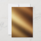 レッドブルゴーニュ赤面フローラ金ゴールドスクリプトウェディングRSVP 出欠カード (裏面)