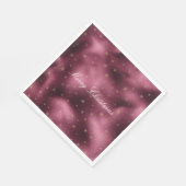 レッドブルゴーニュ金ゴールドグリッター雪片 スタンダードランチョンナプキン (角)