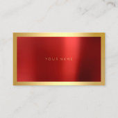 レッドブルゴーニュ金ゴールドフレーム金属ラミニマルックス 名刺 (正面)