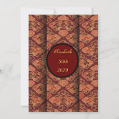 レッドブルゴーニュ50歳の誕生日パーティーへの招待 招待状 (裏面)