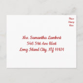 レッドブルゴーニュRSVPウィディングパーティー秋カントリー インビテーションポストカード (裏面)